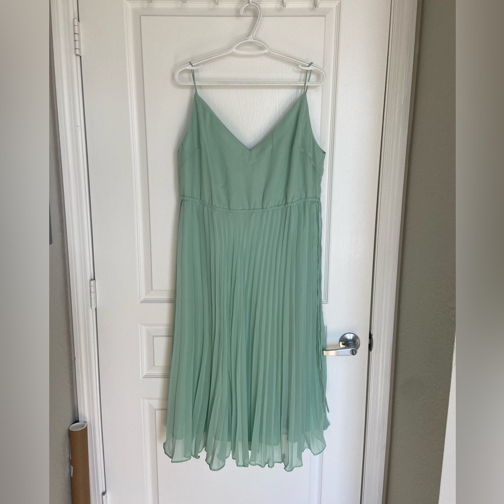 ASOS design pleated cami midi dress with adjustable draw string waist